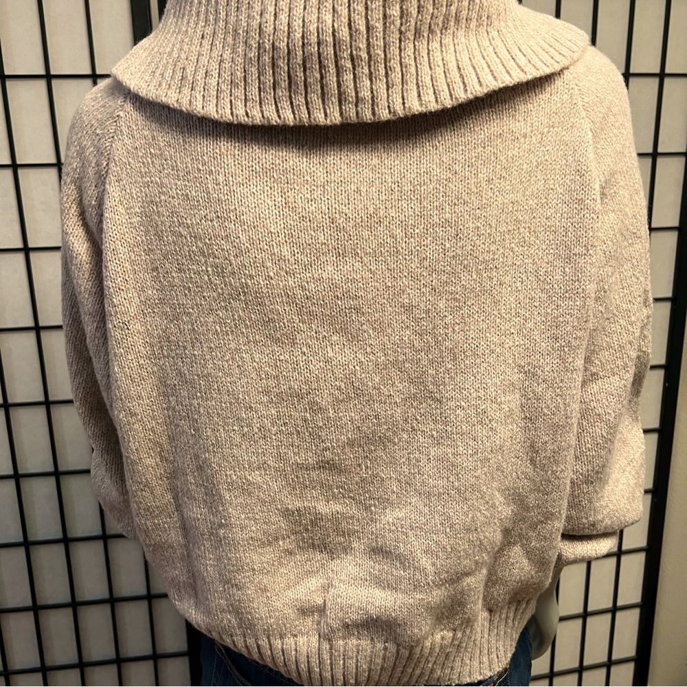 Shein Soft Heather Tan Knitted Turtleneck Sweater - Picture 7 of 12